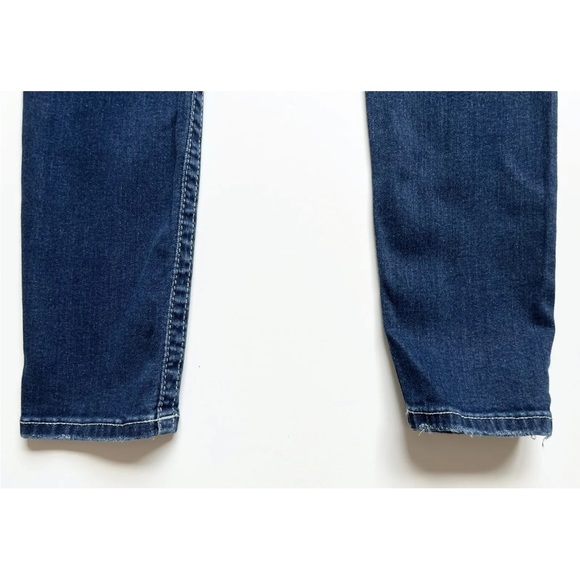 True Religion 29 Super Skinny Jeans Dark Wash Blue Distressed Mid Rise Logo - Picture 10 of 14